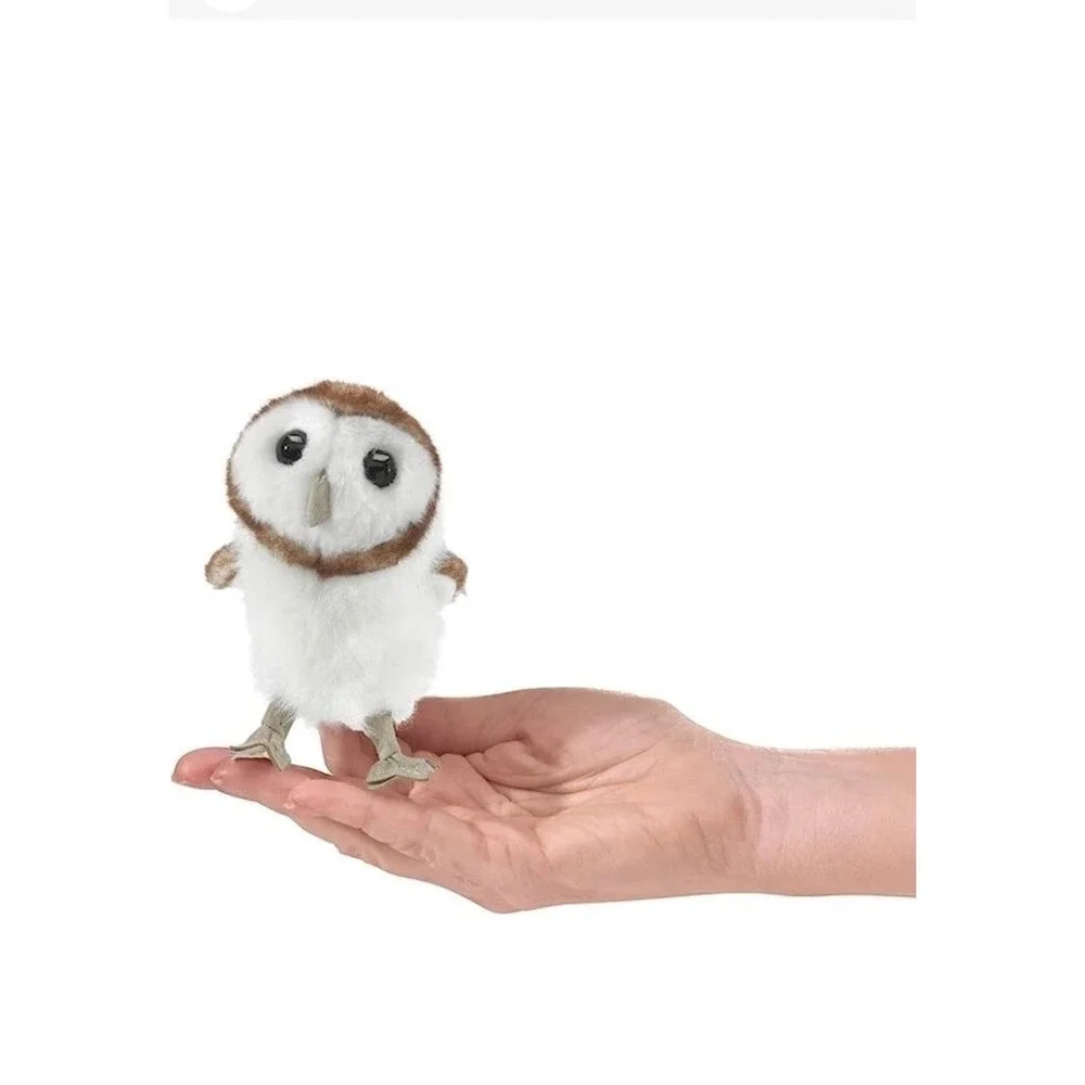 Vintage Folkmanis 2003 Mini Barn‎ Owl Finger Puppet 4.5 Inches Excellent Age 3+